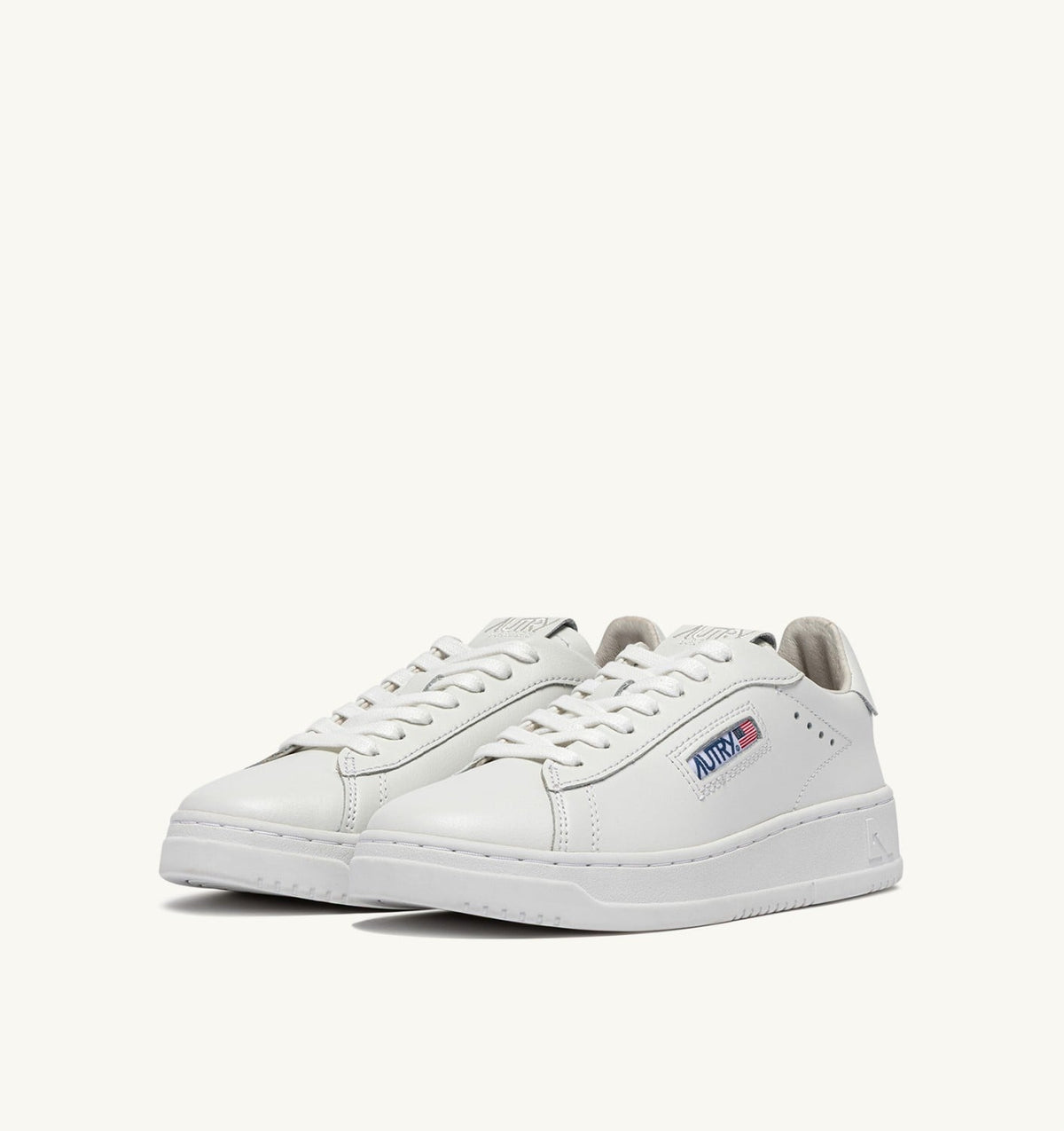AUTRY Man DALLAS LOW SNEAKERS IN WHITE LEATHER