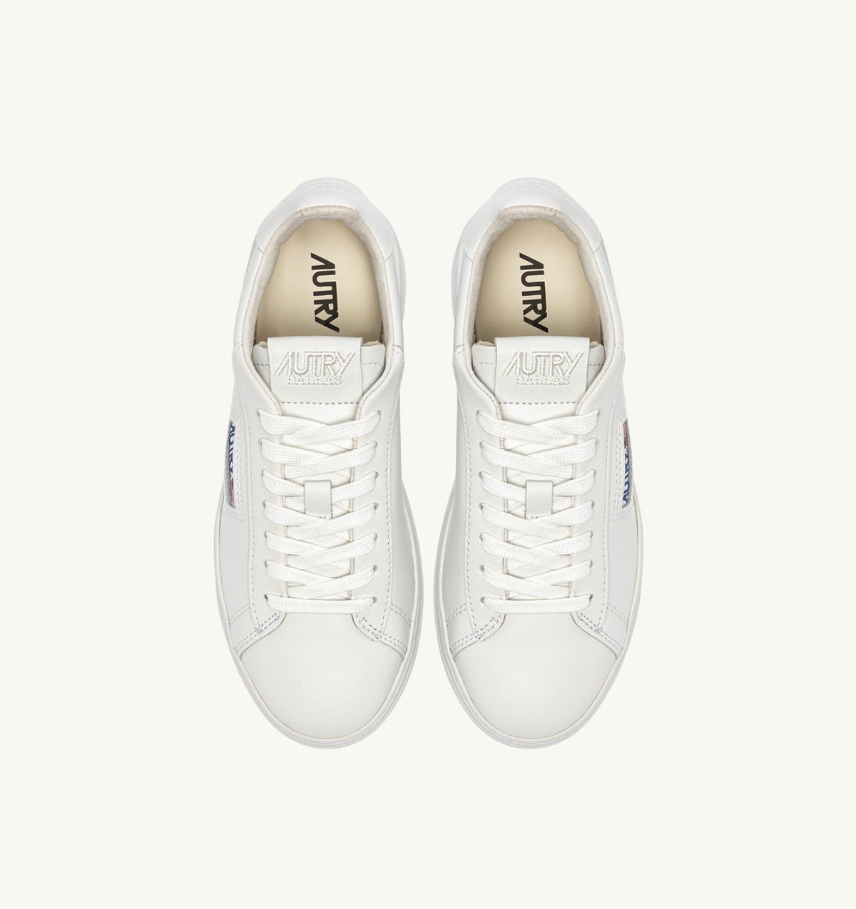 AUTRY Man DALLAS LOW SNEAKERS IN WHITE LEATHER