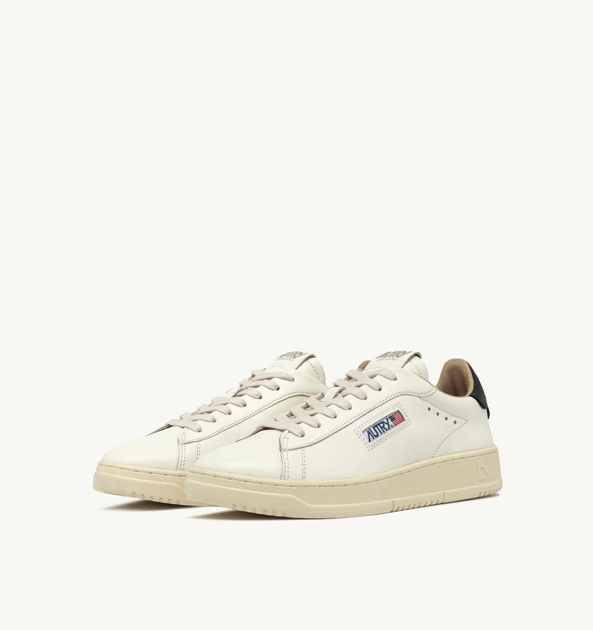 AUTRY Man DALLAS LOW SNEAKERS IN WHITE AND SPACE LEATHER