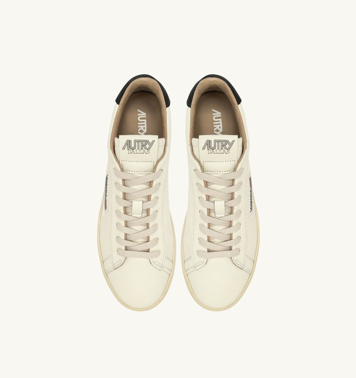 AUTRY Man DALLAS LOW SNEAKERS IN WHITE AND SPACE LEATHER