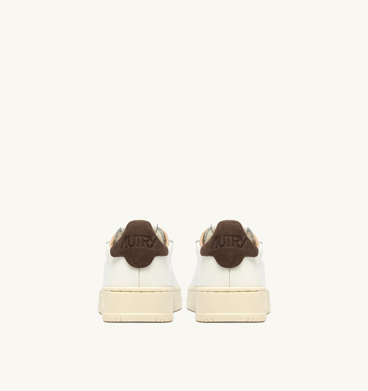 AUTRY Man DALLAS LOW SNEAKERS IN TEAK AND MARSHMALLOW LEATHER