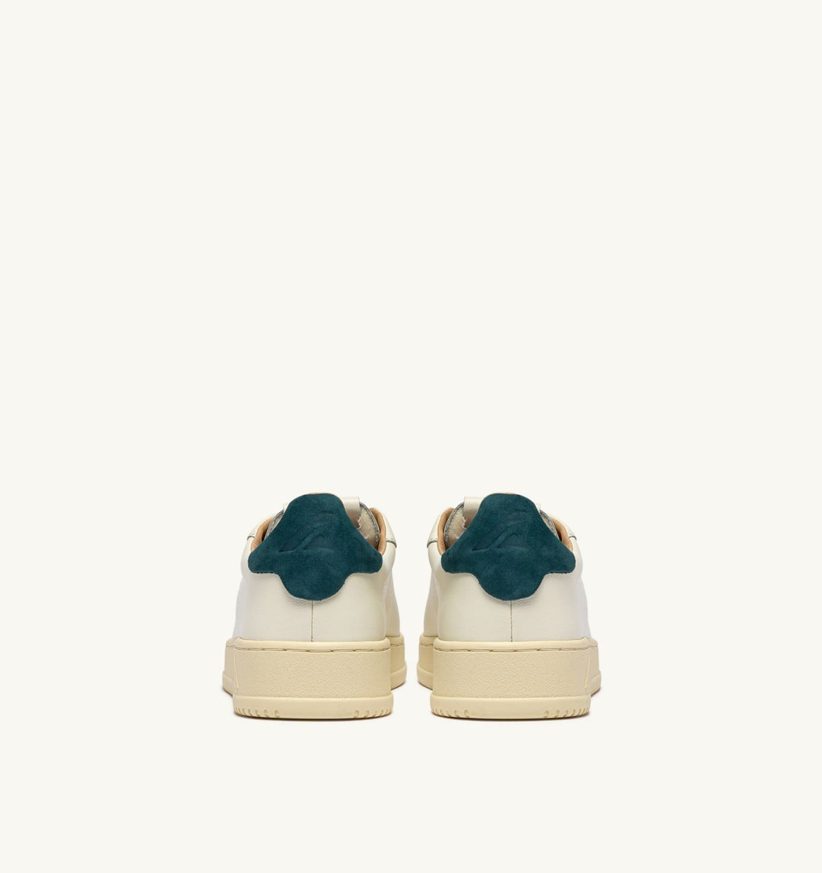 AUTRY Man DALLAS LOW SNEAKERS IN MARSHMALLOW AND DARK SEA LEATHER
