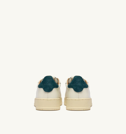 AUTRY Man DALLAS LOW SNEAKERS IN MARSHMALLOW AND DARK SEA LEATHER