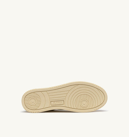 AUTRY Man DALLAS LOW SNEAKERS IN MARSHMALLOW AND DARK SEA LEATHER