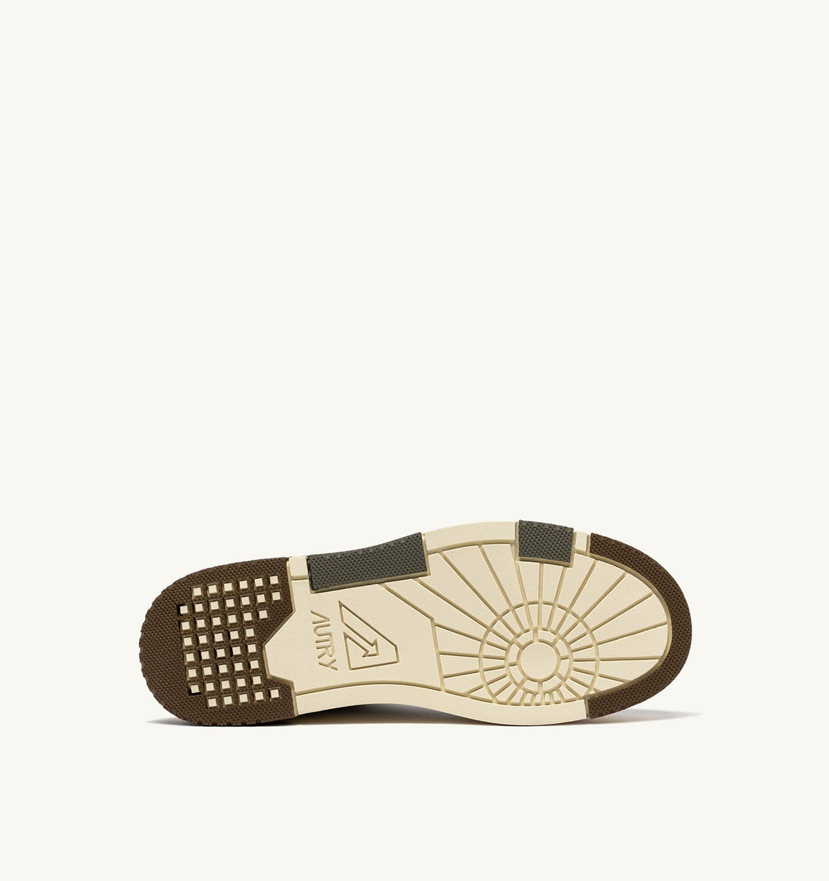 AUTRY Man CLC LOW SNEAKERS IN WHITE AND COVERT GREEN LEATHER SUEDE