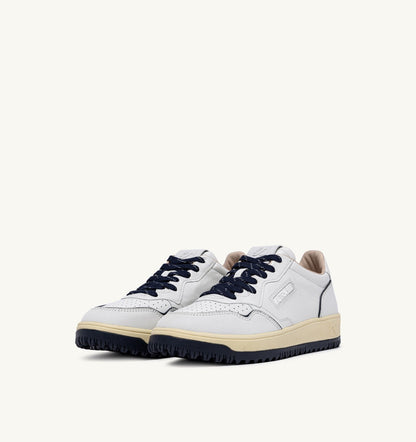 AUTRY Man GOLF LOW SNEAKERS IN WHITE AND NAVY LEATHER