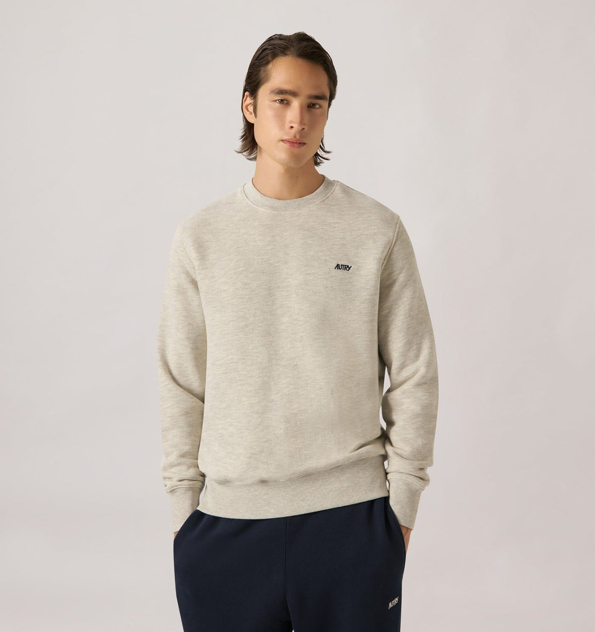 AUTRY Man EMBROIDERED LOGO CREWNECK SWEATSHIRT MAN
