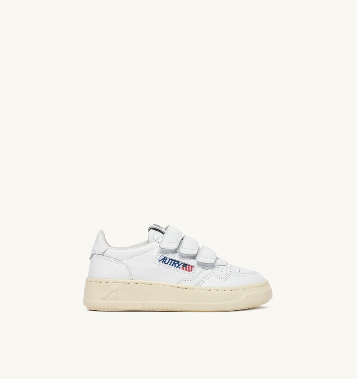 AUTRY Kid MEDALIST KIDSTRIPES LOW SNEAKERS IN WHITE LEATHER