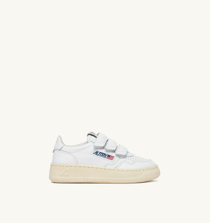AUTRY Kid MEDALIST KIDSTRIPES LOW SNEAKERS IN WHITE LEATHER