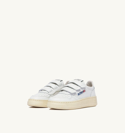 AUTRY Kid MEDALIST KIDSTRIPES LOW SNEAKERS IN WHITE LEATHER
