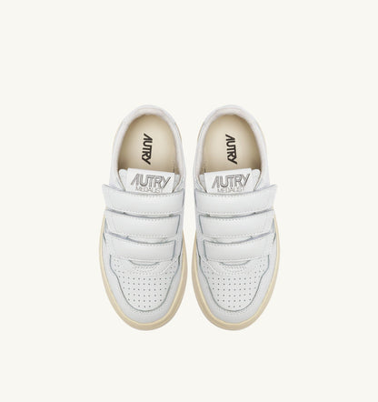 AUTRY Kid MEDALIST KIDSTRIPES LOW SNEAKERS IN WHITE LEATHER