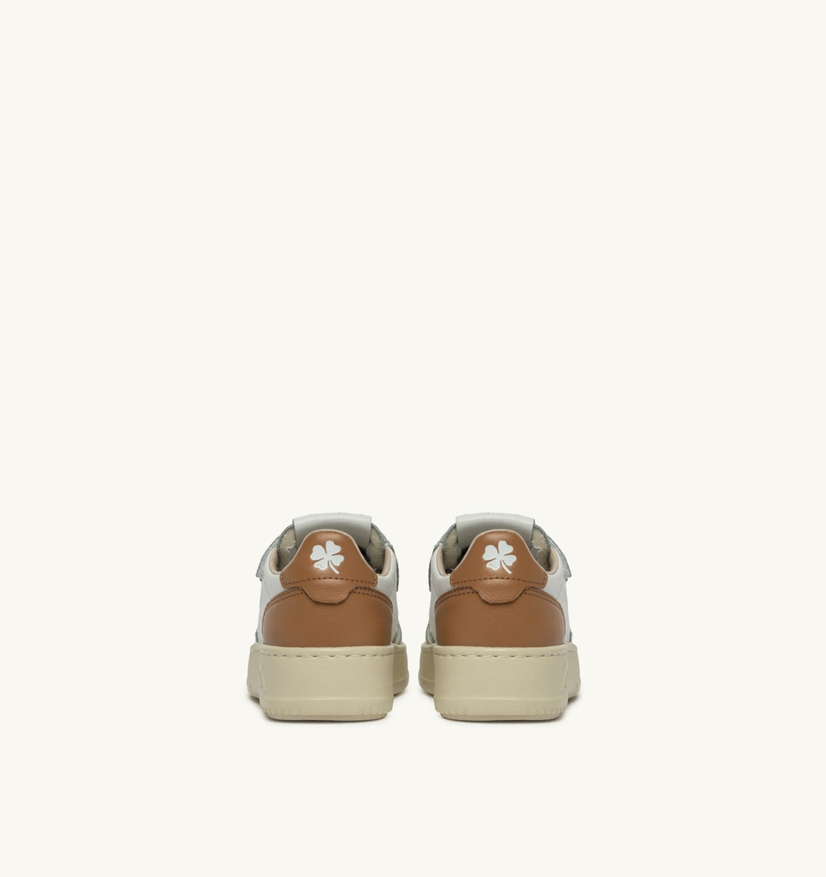 AUTRY Kid MEDALIST LOW KIDSTRIPES SNEAKERS IN LEATHER COLOR WHISPER WHITE IVORY WHITE AND BROWN SUGAR