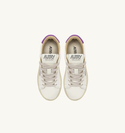 AUTRY Kid SNEAKERS DALLAS KIDS LOW IN MARSHMALLOW AND DEWBERRY LEATHER