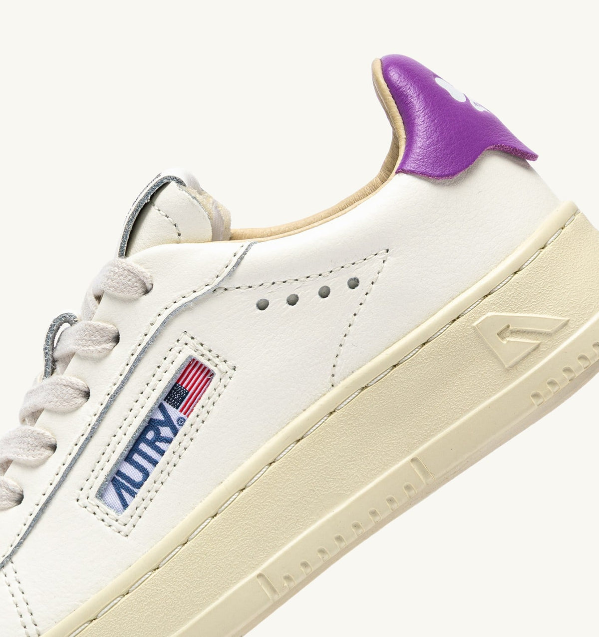 AUTRY Kid SNEAKERS DALLAS KIDS LOW IN MARSHMALLOW AND DEWBERRY LEATHER