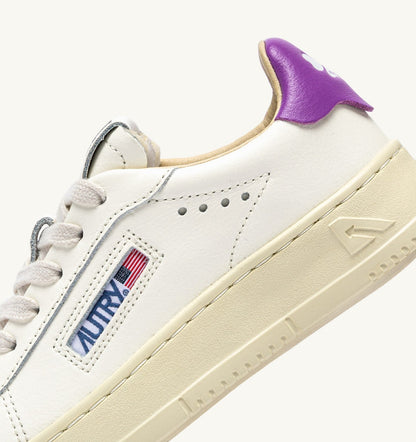 AUTRY Kid SNEAKERS DALLAS KIDS LOW IN MARSHMALLOW AND DEWBERRY LEATHER