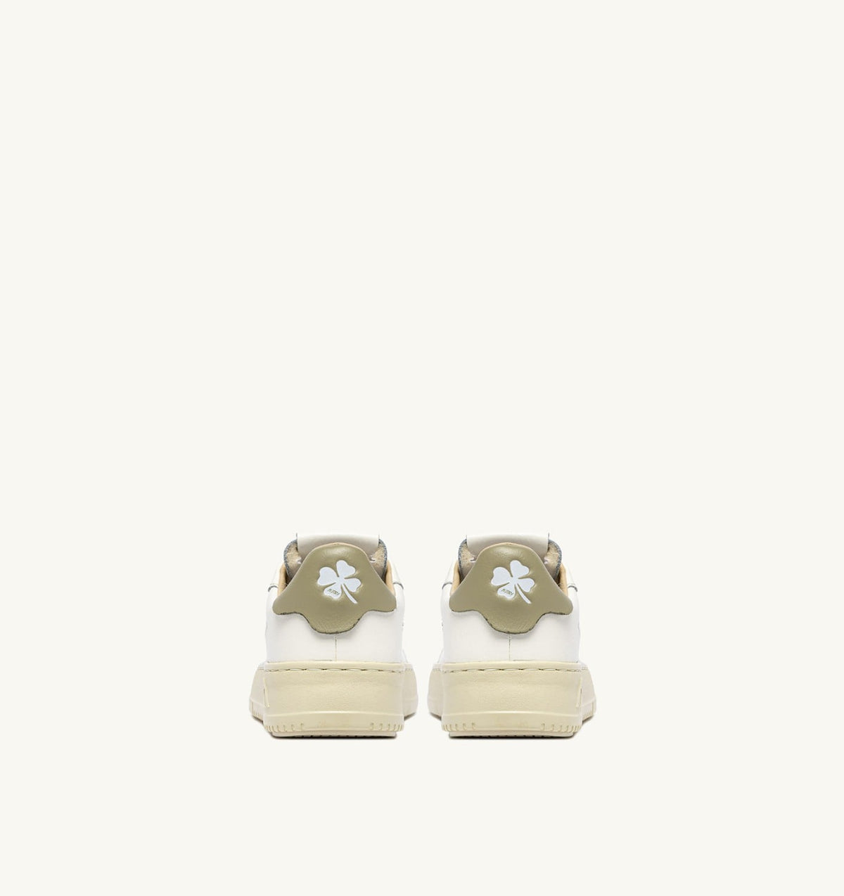 AUTRY Kid SNEAKERS DALLAS KIDS LOW IN MARSHMALLOW AND GRAY GREEN LEATHER