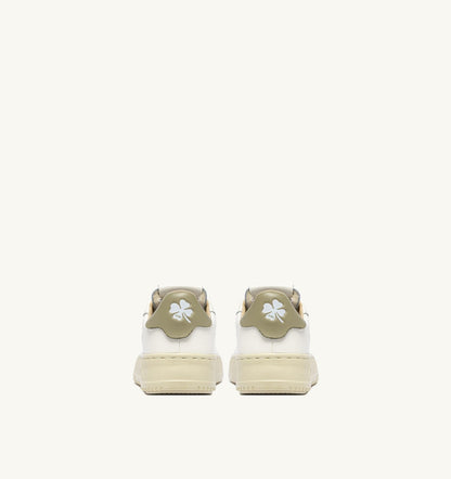 AUTRY Kid SNEAKERS DALLAS KIDS LOW IN MARSHMALLOW AND GRAY GREEN LEATHER