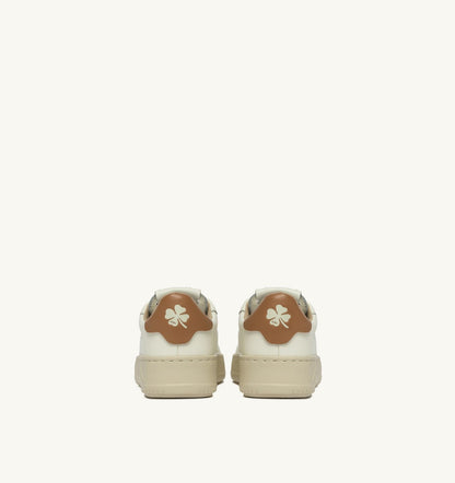 AUTRY Kid DALLAS KIDS KIDS LOW SNEAKERS IN LEATHER COLOR MARSHMALLOW AND BROWN SUGAR