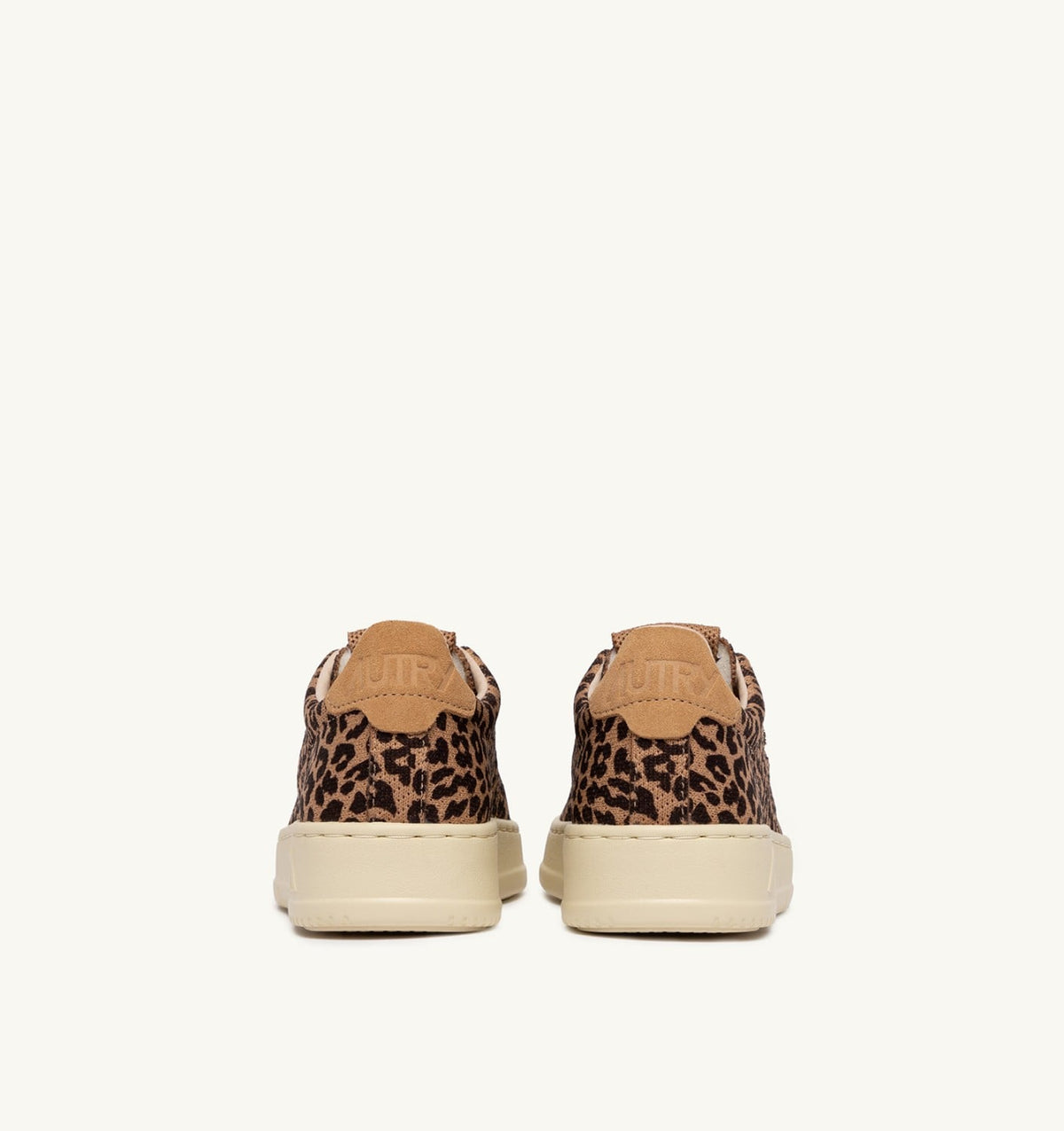 AUTRY Woman MEDALIST EASEKNIT LOW SNEAKERS IN 'LEOPARD PRINT' BROWN AND BEIGE KNIT