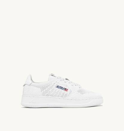 AUTRY Woman MEDALIST EASEKNIT LOW SNEAKERS IN WHITE KNIT