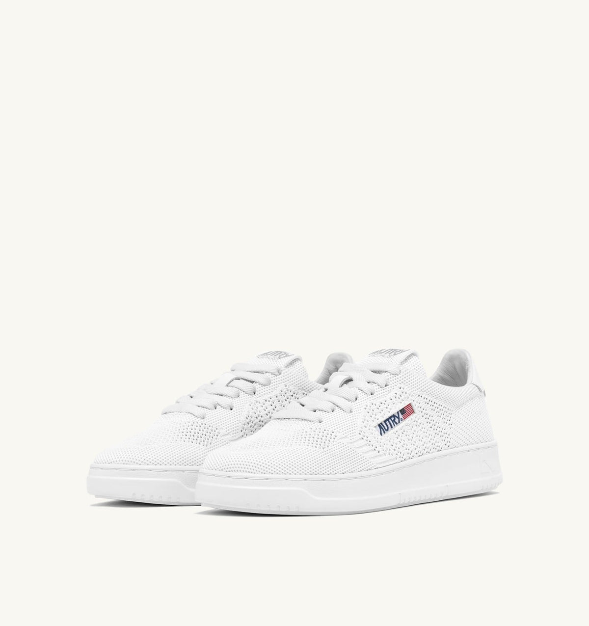 AUTRY Woman MEDALIST EASEKNIT LOW SNEAKERS IN WHITE KNIT