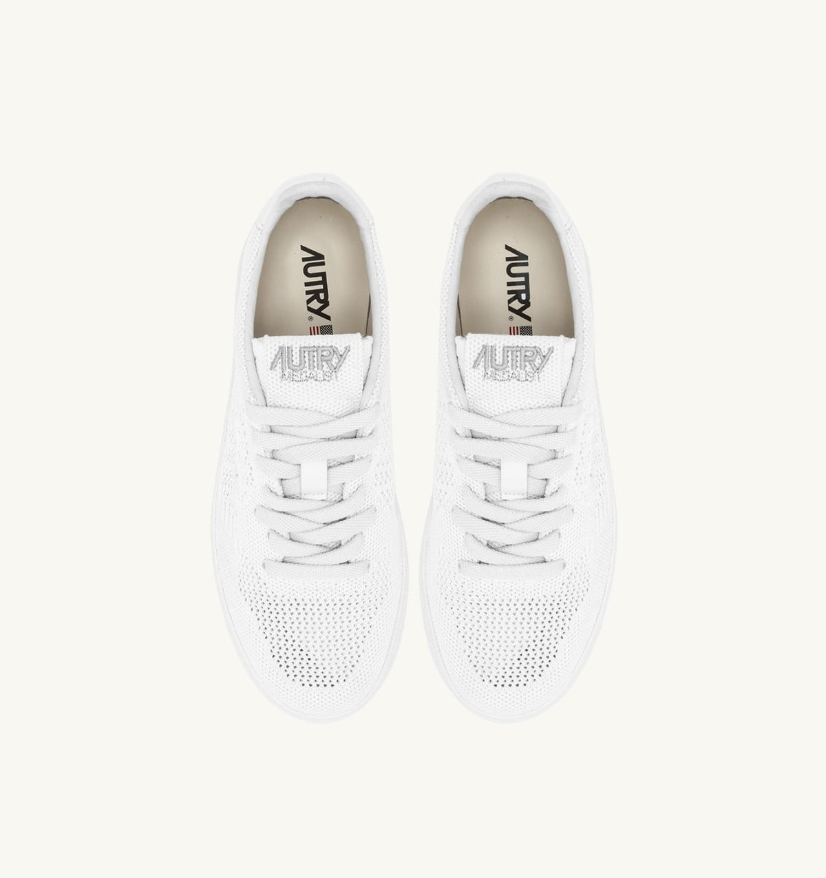 AUTRY Woman MEDALIST EASEKNIT LOW SNEAKERS IN WHITE KNIT