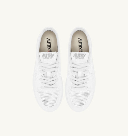 AUTRY Woman MEDALIST EASEKNIT LOW SNEAKERS IN WHITE KNIT