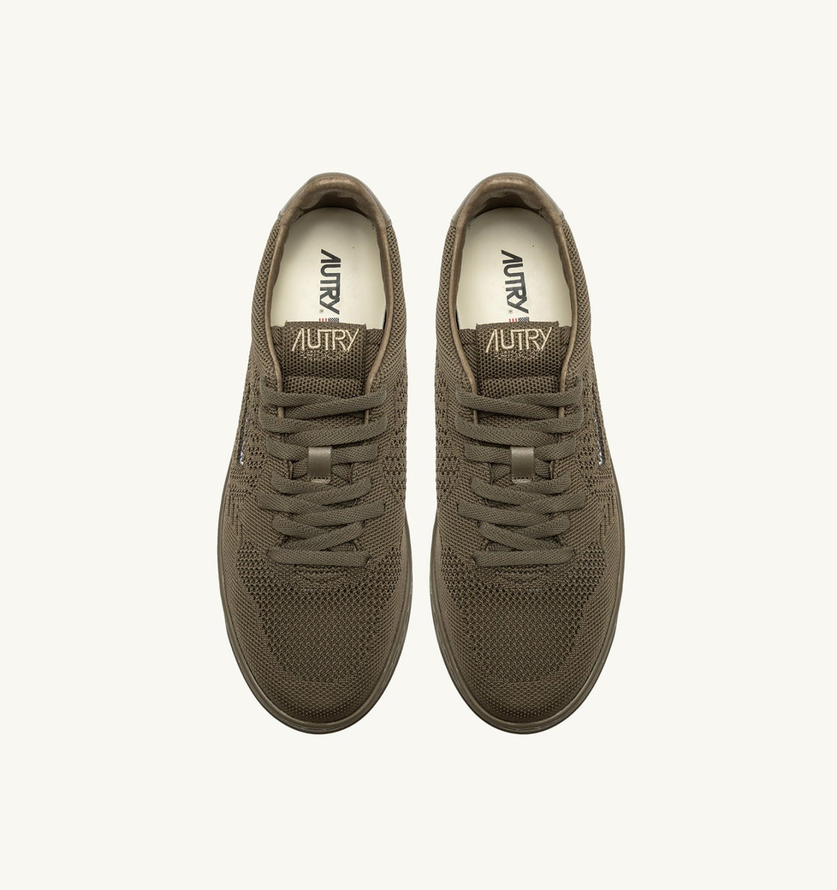 AUTRY Woman MEDALIST EASEKNIT LOW SNEAKERS IN COVERT GREEN KNIT