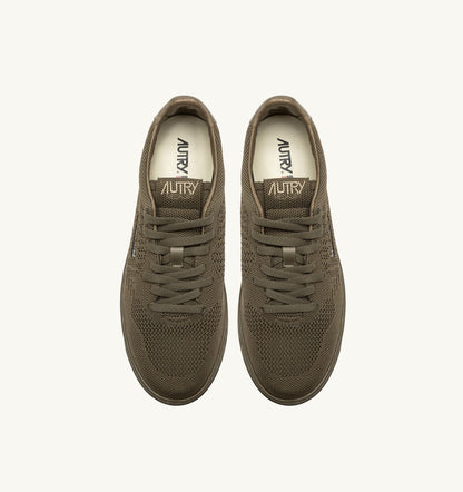 AUTRY Woman MEDALIST EASEKNIT LOW SNEAKERS IN COVERT GREEN KNIT