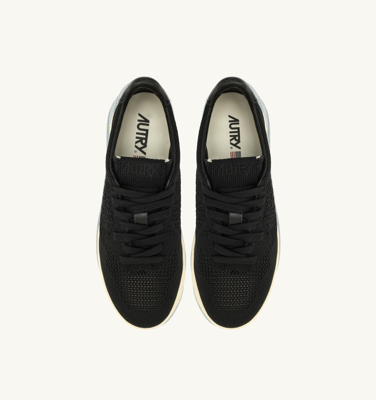 AUTRY Woman EASEKNIT MEDALIST LOW SNEAKERS IN BLACK COLOR KNIT