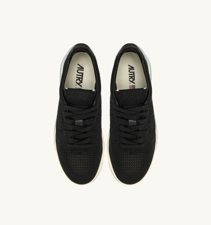 AUTRY Woman EASEKNIT MEDALIST LOW SNEAKERS IN BLACK COLOR KNIT