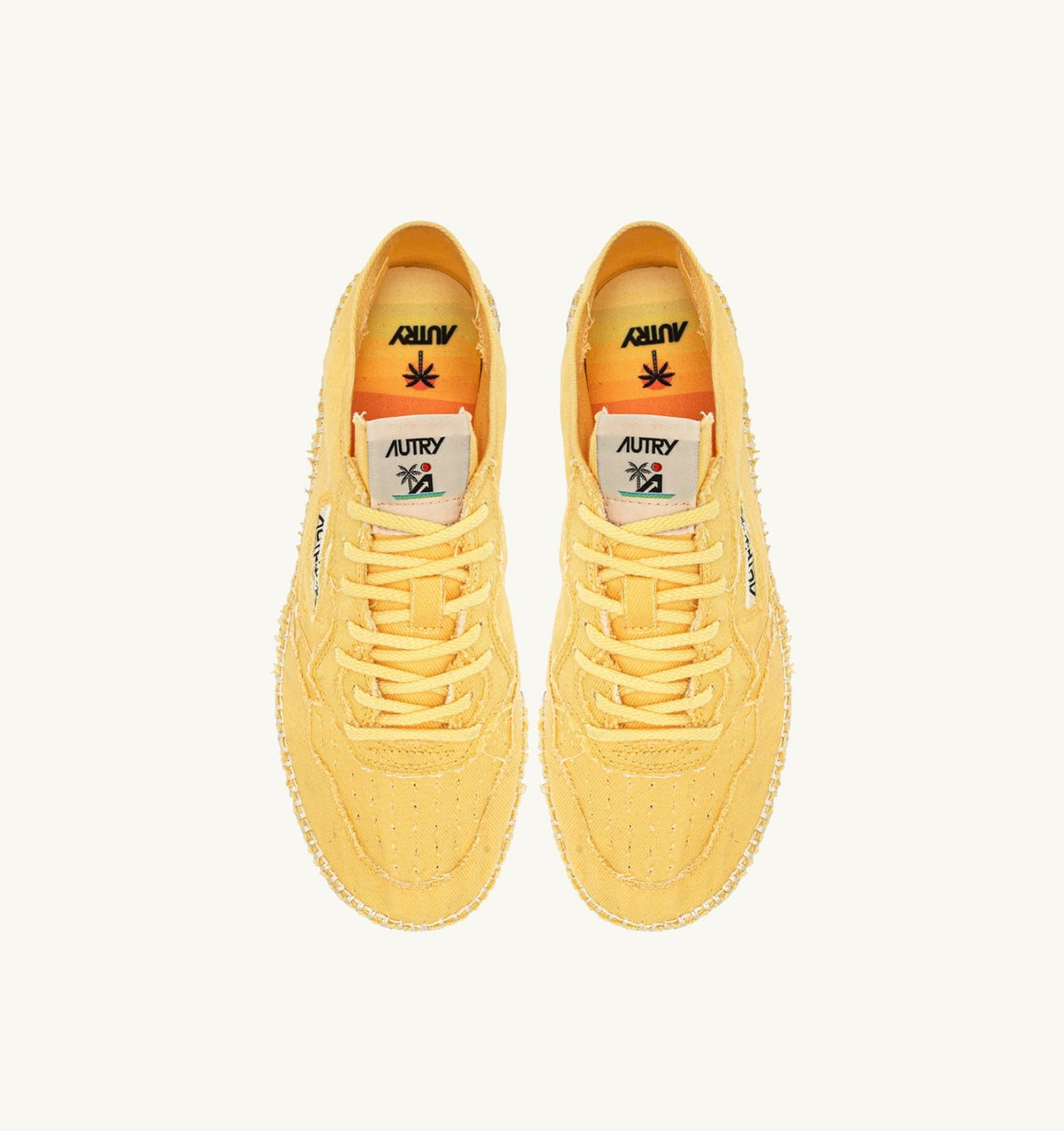 AUTRY Woman SANDY ESPADRILLES IN PASTEL YELLOW CANVAS