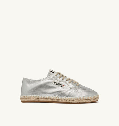 AUTRY Woman SANDY ESPADRILLES IN SILVER CANVAS