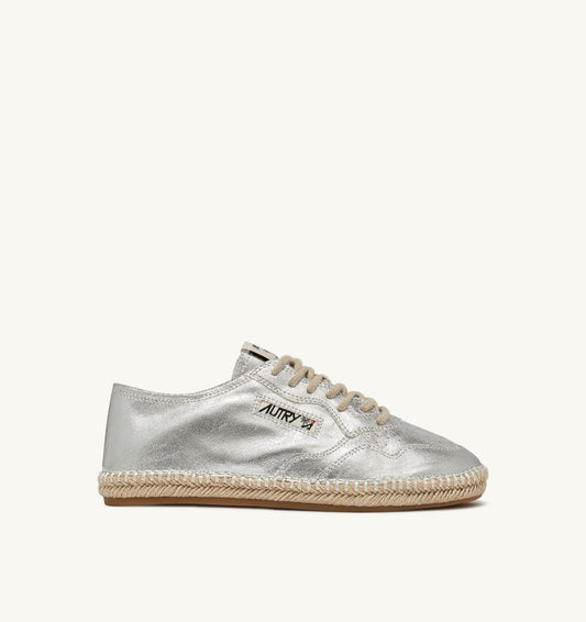 AUTRY Woman SANDY ESPADRILLES IN SILVER CANVAS