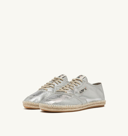 AUTRY Woman SANDY ESPADRILLES IN SILVER CANVAS