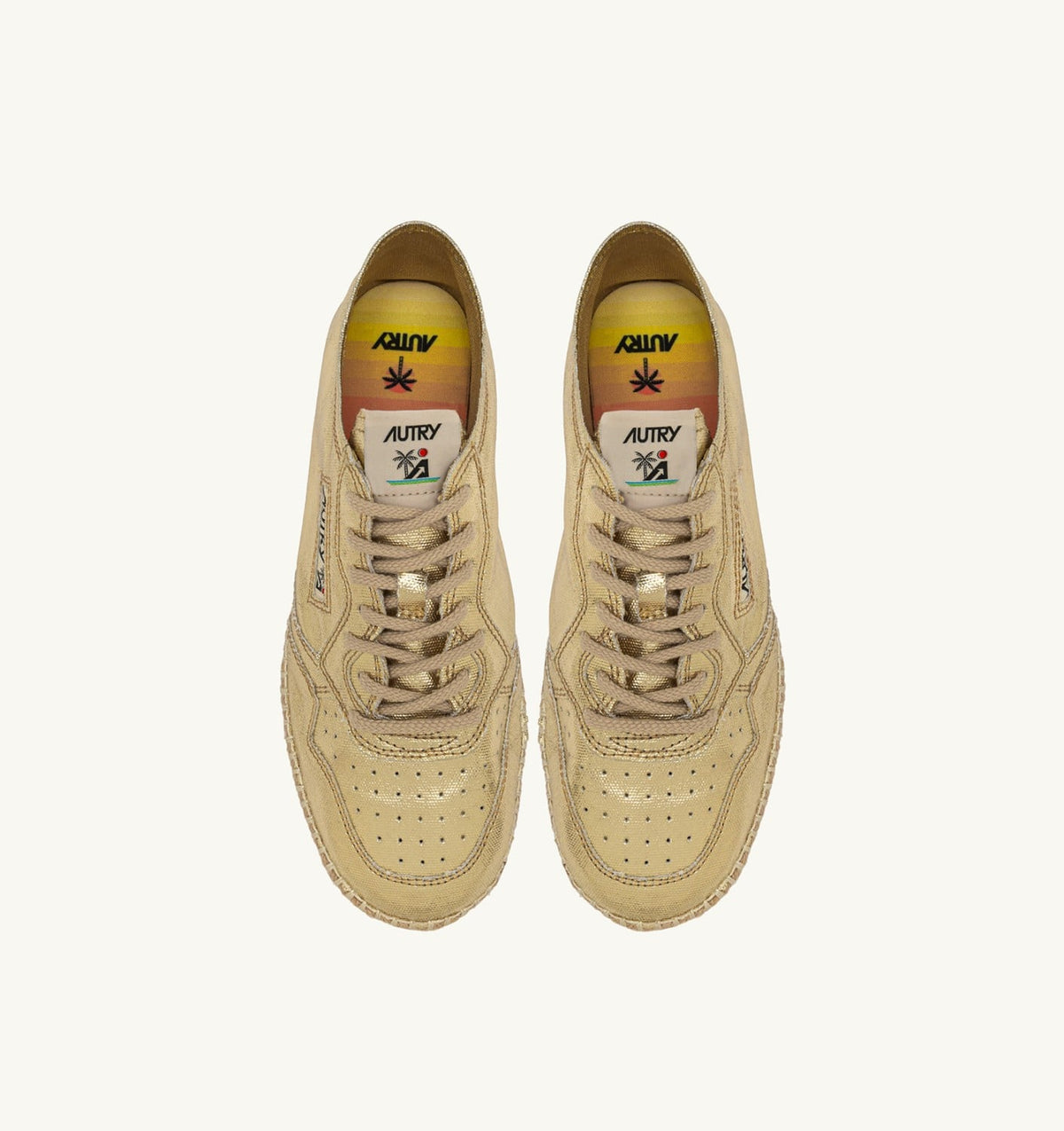 AUTRY Woman SANDY ESPADRILLES IN GOLD CANVAS