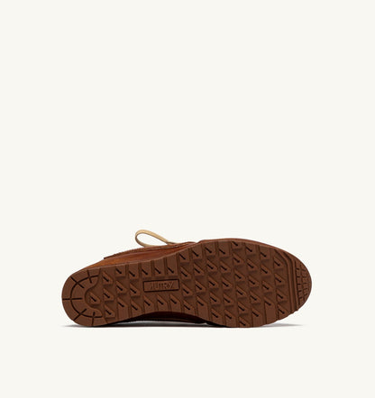 AUTRY Woman WINDSPIN MULE SNEAKERS IN SHIRT BUFF AND AZURE LEATHER