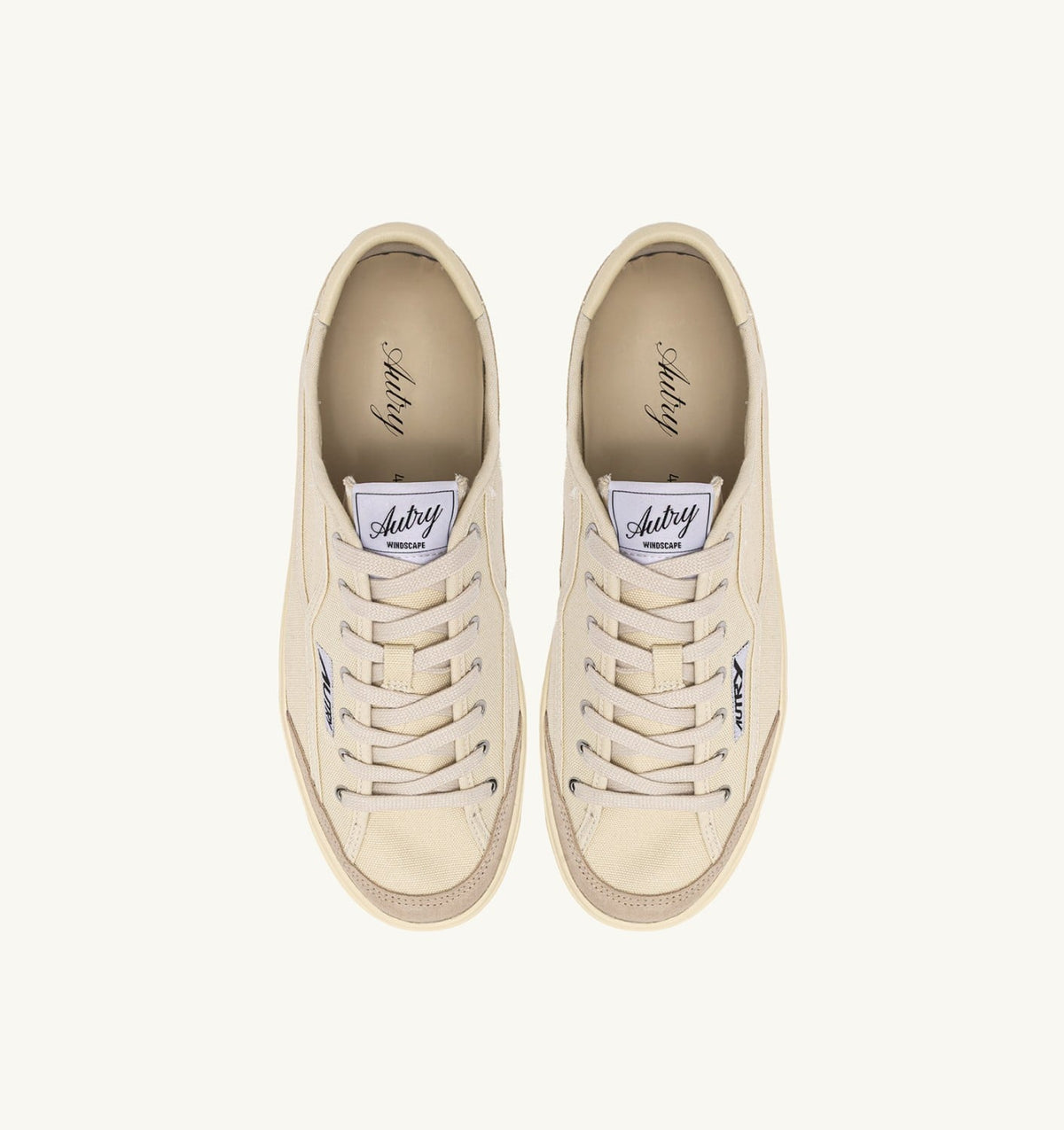 AUTRY Woman WINDSCAPE LOW SNEAKERS IN CREAM CANVAS