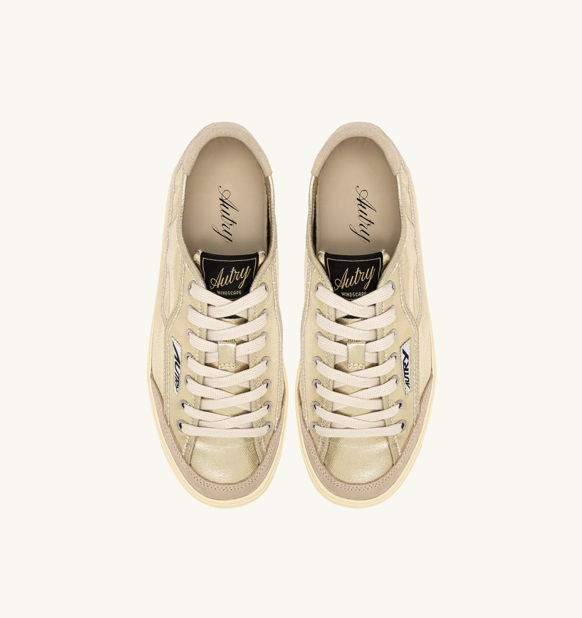 AUTRY Woman WINDSCAPE LOW SNEAKERS IN PLATINUM CANVAS