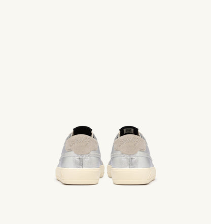 AUTRY Woman WINDSCAPE LOW SNEAKERS IN SILVER CANVAS