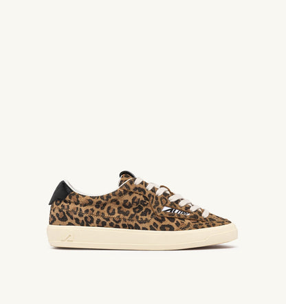 AUTRY Woman WINDSCAPE LOW SNEAKERS IN LEOPARD AND BLACK SUEDE