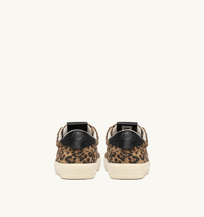 AUTRY Woman WINDSCAPE LOW SNEAKERS IN LEOPARD AND BLACK SUEDE