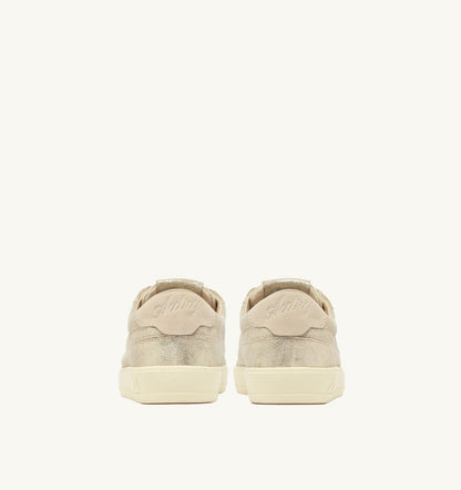 AUTRY Woman WINDSCAPE LOW SNEAKERS IN PLATINUM AND SAND LAMINATED SUEDE