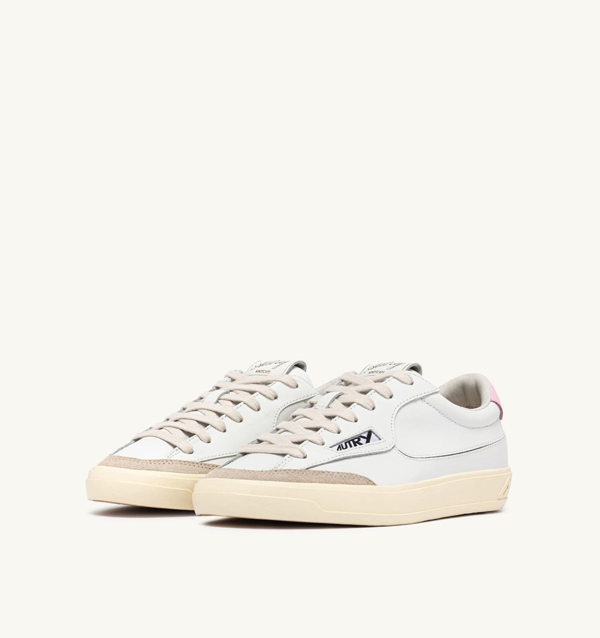 AUTRY Woman WINDSCAPE LOW SNEAKERS IN WHITE AND FAIRY TALE LEATHER