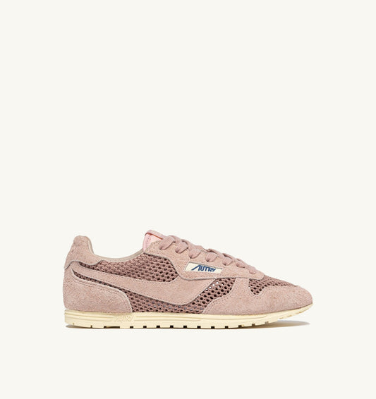 AUTRY Woman WINDSPIN SNEAKERS IN SILK MESH AND SUEDE