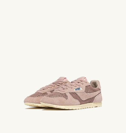 AUTRY Woman WINDSPIN SNEAKERS IN SILK MESH AND SUEDE