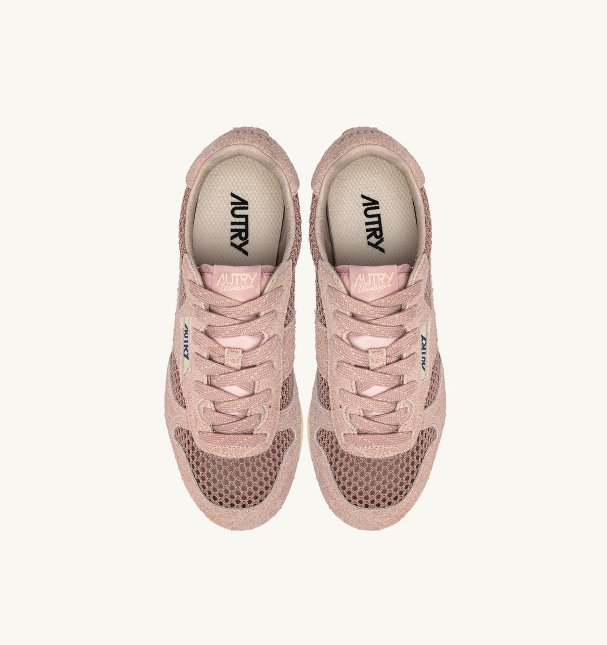 AUTRY Woman WINDSPIN SNEAKERS IN SILK MESH AND SUEDE
