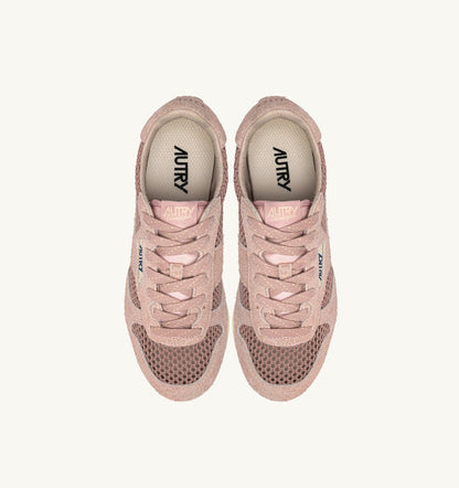 AUTRY Woman WINDSPIN SNEAKERS IN SILK MESH AND SUEDE