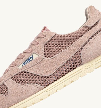 AUTRY Woman WINDSPIN SNEAKERS IN SILK MESH AND SUEDE