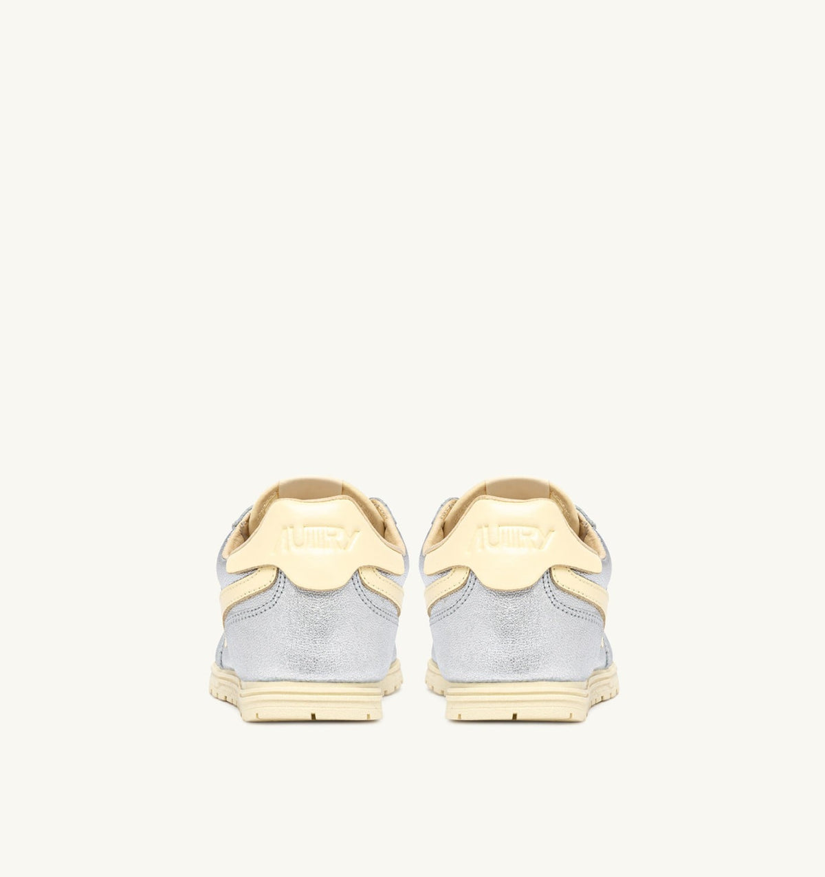 AUTRY Woman WINDSPIN SNEAKERS IN SILVER AND RUTABAGA SUEDE AND LEATHER